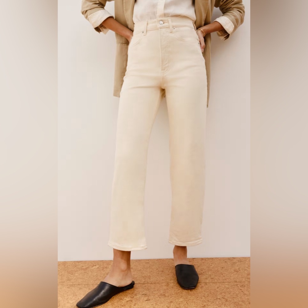 Everlane Way High Jeans - Ecru - NWT